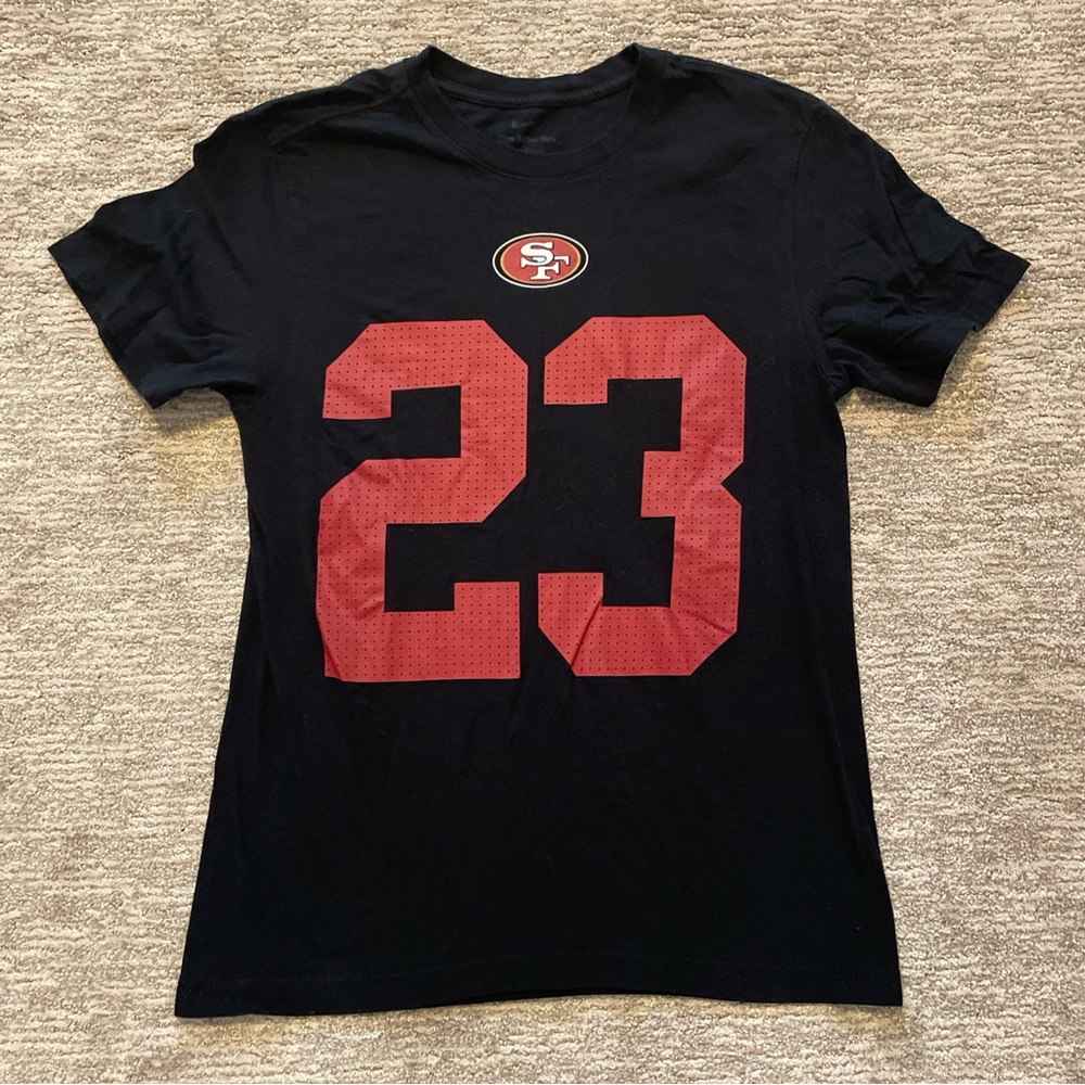 Nike Christian Mccaffrey Jersey T Shirt Small Short Sleeve San Francisco 49ers